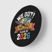 We Out Senior Class Of 2026 ラウンド壁時計 (傾斜)