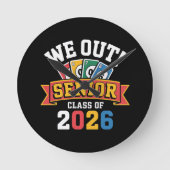 We Out Senior Class Of 2026 ラウンド壁時計 (正面)