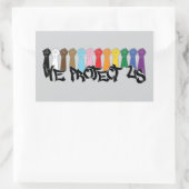 We Protect Us 長方形シール (バッグ)