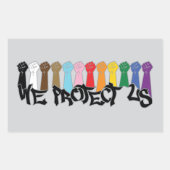 We Protect Us 長方形シール (正面)