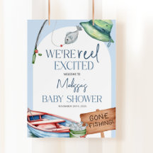 We’re Reel Excited, fishing-themed baby shower 