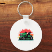 We Ride At Dawn Riding Lawn Mower Toddler Funny Mo キーホルダー (正面)