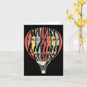 We Rise By Lifting Others Funny Air Balloon Motiva カード (黄色い花)