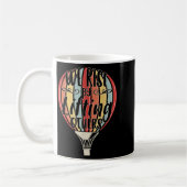 We Rise By Lifting Others Funny Air Balloon Motiva コーヒーマグカップ (左)