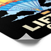 We Rise By Lifting Others Insrational Hot Air Ball ポスター (角)