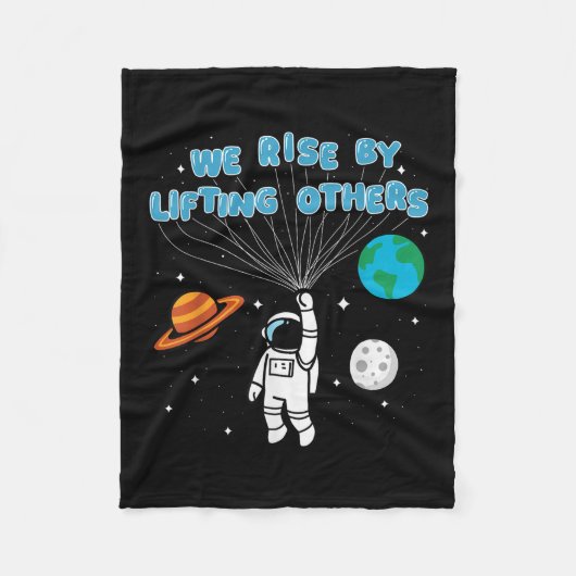 We Rise By Lifting Others Motivational Quote Insra フリースブランケット (正面)