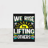 We Rise By Lifting Others Sitive Motivational Quot カード (正面)