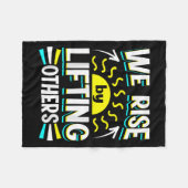 We Rise By Lifting Others Sitive Motivational Quot フリースブランケット (正面(横))