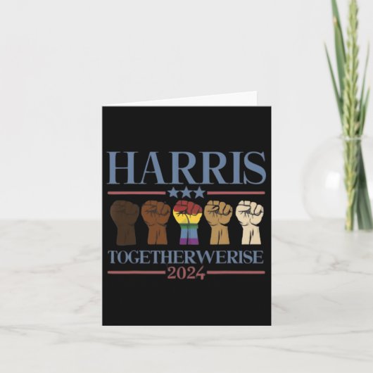 We Rise - Kamala Harris 2024 Lgbt カード (正面)