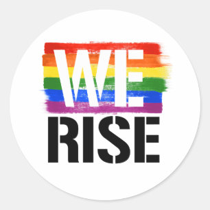 We Rise - LGBTQプライド- - LGBTQ Rights - ラウンドシール