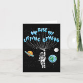 We Rise Motivational Quote - Clic Fit, Short Sleev カード (正面)