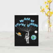 We Rise Motivational Quote - Clic Fit, Short Sleev カード (黄色い花)