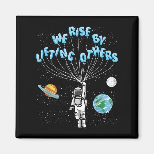 We Rise Motivational Quote - Clic Fit, Short Sleev マグネット (正面)