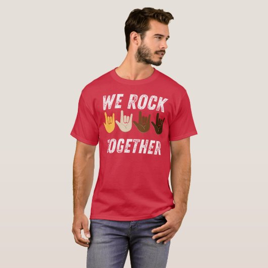 we rock together funny tシャツ (正面フル)