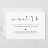 We Said I Do Wedding 案内状 (正面)