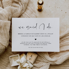 We Said I Do Wedding 案内状