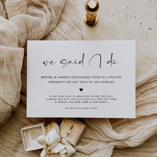 We Said I Do Wedding 案内状