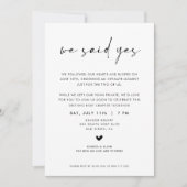 We Said Yes Wedding Elopement Reception Invitation 案内状 (正面)