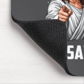 We Saw That Jesus And Santa Funny Christmas Christ マウスパッド (コーナー)