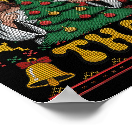 We Saw That Santa Jesus Kids Matching Parents Ugly ポスター (角)