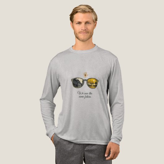 We saw the same future トライブレンドTシャツ (正面全体)