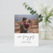We SayYesモダン婚約 ポストカード (スタンド正面)