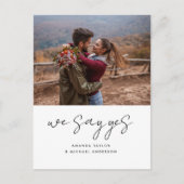 We SayYesモダン婚約 ポストカード (正面)