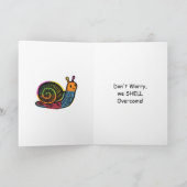 We Shall Overcome | Funny Snail Encouragement  カード (内部)