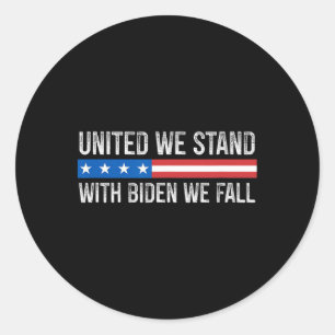 We Stand -バイデン氏We秋-ヴィンテージスタイル- ラウンドシール