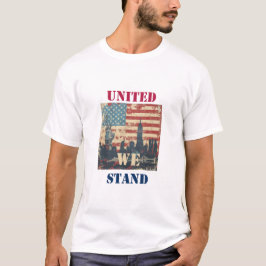 We Stand 統一された – アメリカ愛国的デザイン Tシャツ