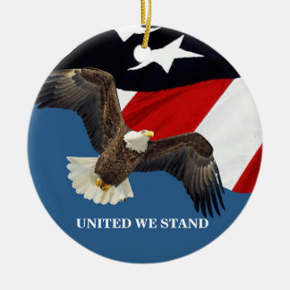 We Stand/統一されたUSA セラミックオーナメント