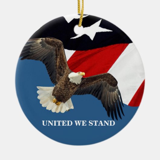 We Stand/統一されたUSA セラミックオーナメント (正面)
