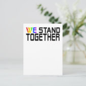 We stand together | LGBTQ+ Pride Postkarte ポストカード (スタンド正面)