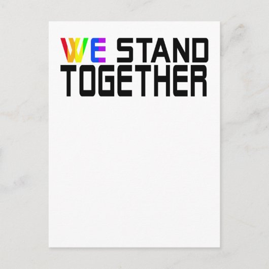 We stand together | LGBTQ+ Pride Postkarte ポストカード (正面)