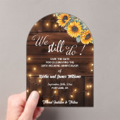 We Still Do 20th Wedding Anniversary String Lights アクリル招待状 (インサイチュ (ポータブル))