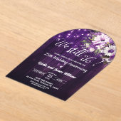 We Still Do 25th Wedding Anniversary String Lights アクリル招待状 (レイダウン)