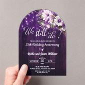 We Still Do 25th Wedding Anniversary String Lights アクリル招待状 (インサイチュ (ポータブル))