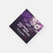 We Still Do 25th Wedding Anniversary String Lights スタンダードカクテルナプキン (角)