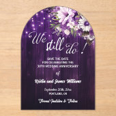 We Still Do 30th Wedding Anniversary String Lights アクリル招待状 (正面)