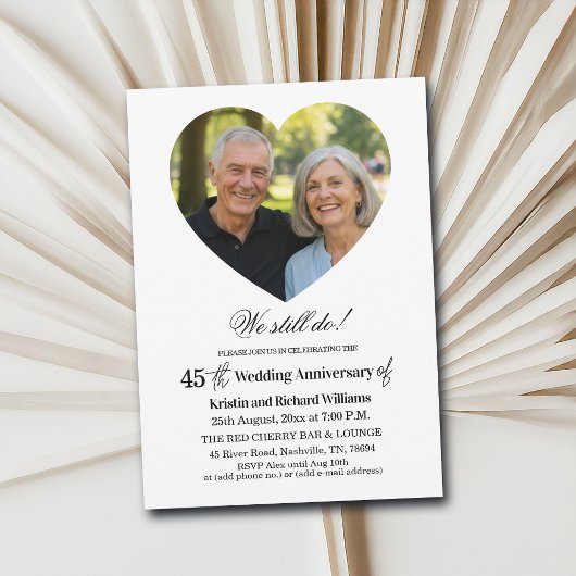 We Still Do 45th Wedding Anniversary Photo 招待状