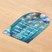 We Still Do 45th Wedding Anniversary String Lights アクリル招待状 (レイダウン)