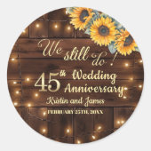 We Still Do 45th Wedding Anniversary String Lights ラウンドシール (正面)
