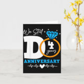 We Still Do 4 Years Funny Couple 4th Wedding Anniv カード (黄色い花)