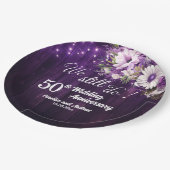We Still Do 50th Wedding Anniversary String Lights ペーパープレート (アングル)