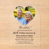 We Still Do 55th Wedding Anniversary Photo アクリル招待状 (正面)