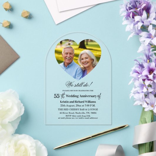 We Still Do 55th Wedding Anniversary Photo アクリル招待状 (インサイチュ (ウェディング))