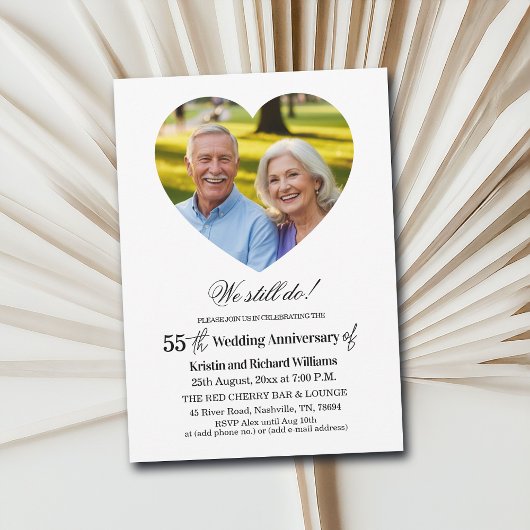 We Still Do 55th Wedding Anniversary Photo 招待状