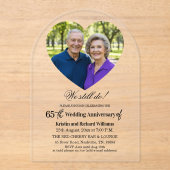 We Still Do 65th Wedding Anniversary Photo アクリル招待状 (正面)