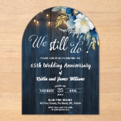 We Still Do 65th Wedding Anniversary String Lights アクリル招待状 (正面)