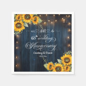 We Still Do 65th Wedding Anniversary String Lights スタンダードカクテルナプキン (正面)